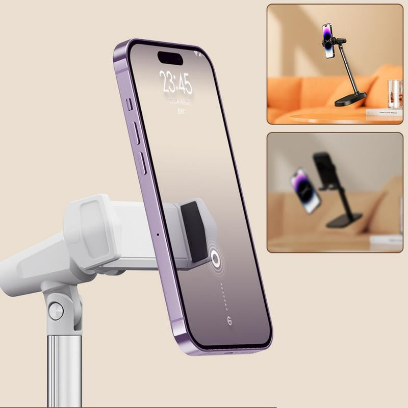 Adjustable Iphone Holder for Desk, Phone Mount for Iphone 17-11, Ideal for Live Streaming, Video Calls & Online Learning, Height Stand for All Phones
