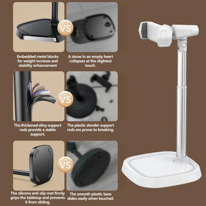 Adjustable Iphone Holder for Desk, Phone Mount for Iphone 17-11, Ideal for Live Streaming, Video Calls & Online Learning, Height Stand for All Phones