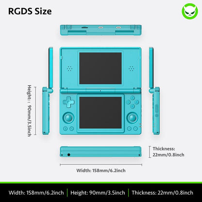 Anbernic RG Ds【Buy 1 Get 1 Capacitive Stylus + 1 Lanyard + 2 Screen Protectors + 1 Charging Cable + 1 Roms Card】Dual Screens 4-Inch IPS 640*480 Android 14 RK3568 Quad-Core 64-Bit 4000Mah Six-Axis Gyroscope Sensor Ready to Play