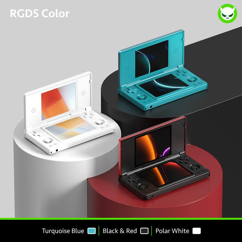 Anbernic RG Ds【Buy 1 Get 1 Capacitive Stylus + 1 Lanyard + 2 Screen Protectors + 1 Charging Cable + 1 Roms Card】Dual Screens 4-Inch IPS 640*480 Android 14 RK3568 Quad-Core 64-Bit 4000Mah Six-Axis Gyroscope Sensor Ready to Play