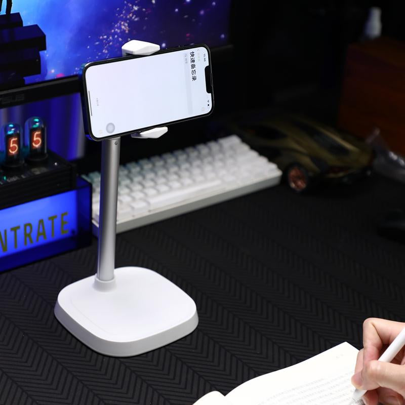 Adjustable Iphone Holder for Desk, Phone Mount for Iphone 17-11, Ideal for Live Streaming, Video Calls & Online Learning, Height Stand for All Phones