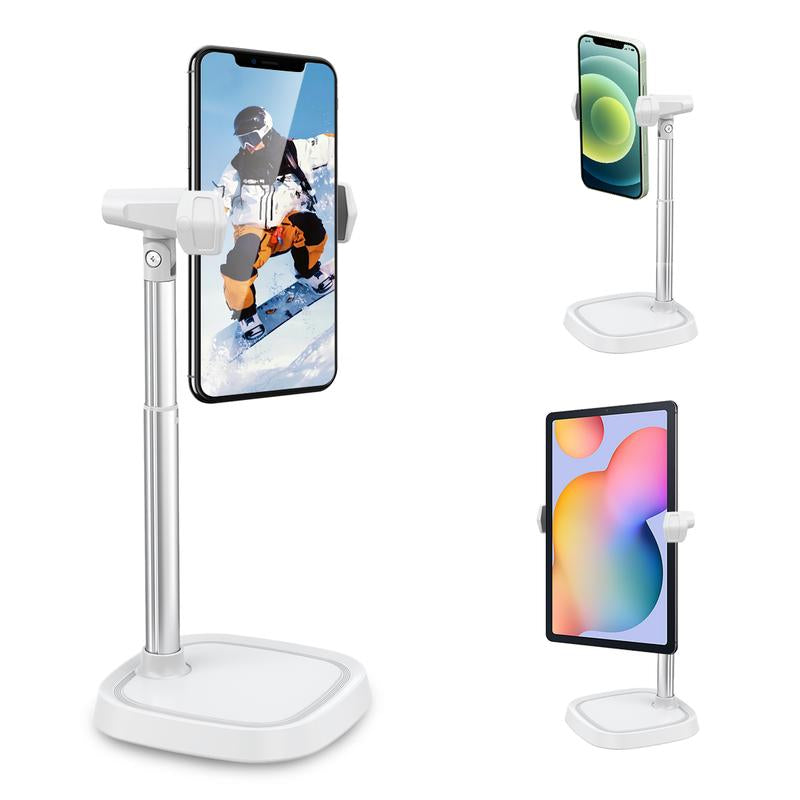 Adjustable Iphone Holder for Desk, Phone Mount for Iphone 17-11, Ideal for Live Streaming, Video Calls & Online Learning, Height Stand for All Phones