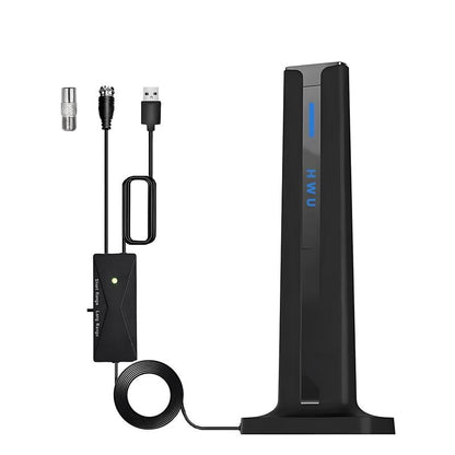 Digital HDTV Antenna Long Range Amplified Indoor TV Antenna with Signal Booster for Free Local Channels Support 1080P 4K Broadcasts Signal Reception May Vary by Area & Strength