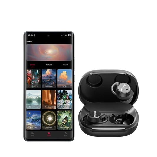 MINISO MS217 Wireless Earbuds Bluetooth 6.0 Headphones, Sleep Earbuds, Waterproof Wireless Earphones, Mini Invisible in Ear Earbuds, Suitable for Office, Sports, Sleeping, Study and Audio Calls, Built in Microphone, Gaming Bluetooth Headphones
